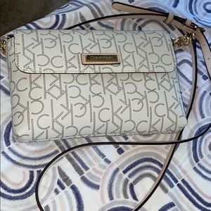 Calvin Klein Monogram Flap Chain Crossbody